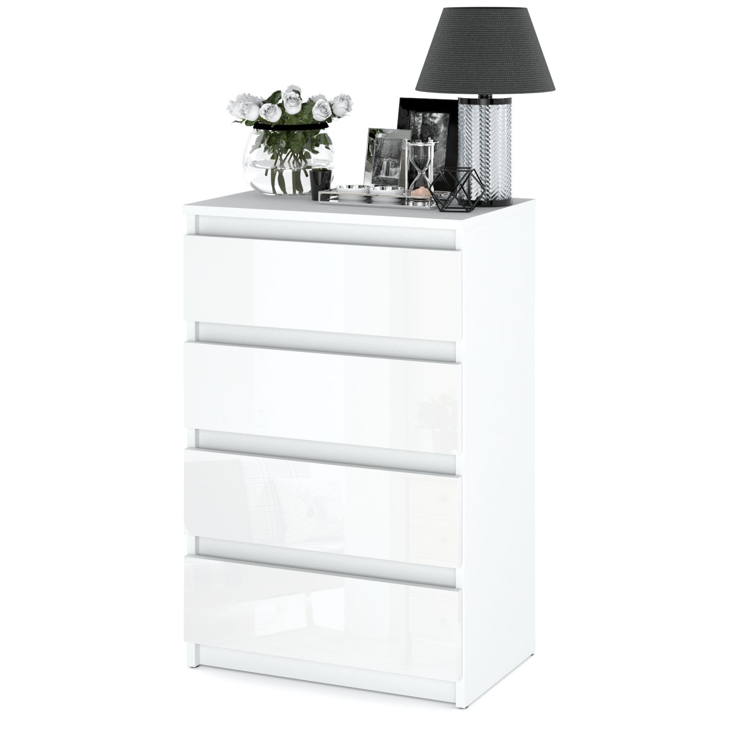 Commode blanche brillant 60cm