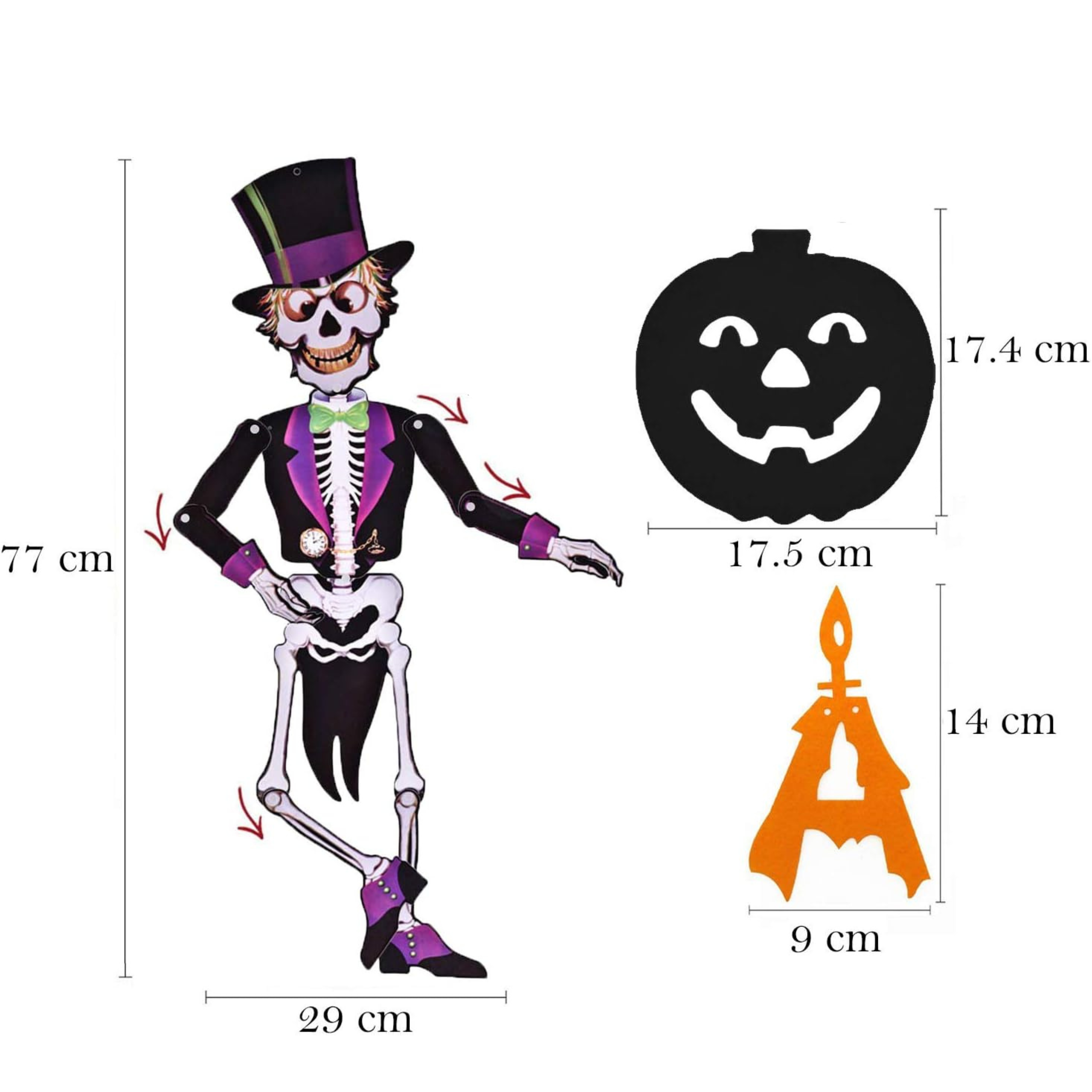 specyfikacja ozdób halloween zestaw dekoracji