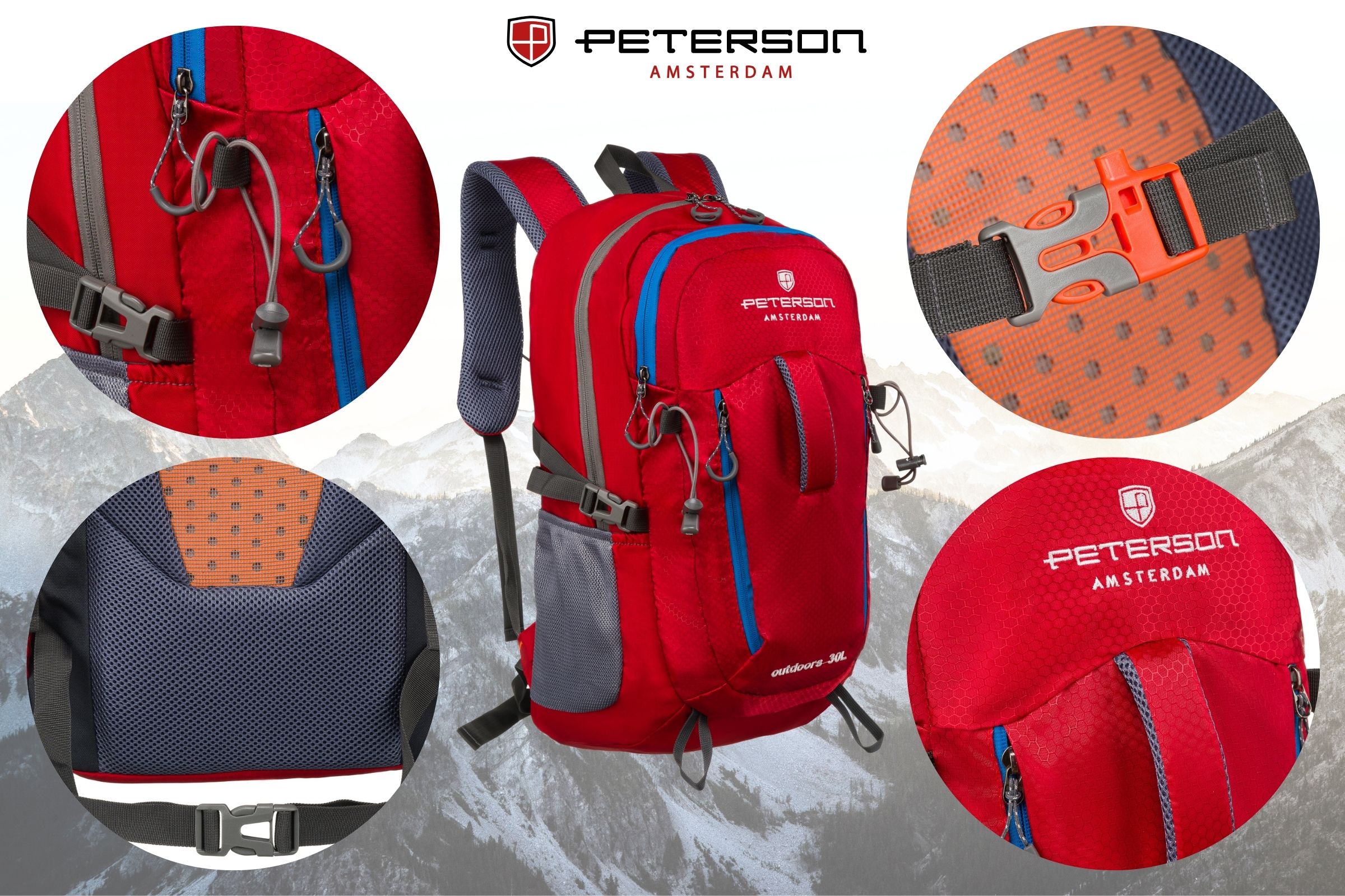 plecak ptn jps-02-8498 red/blu