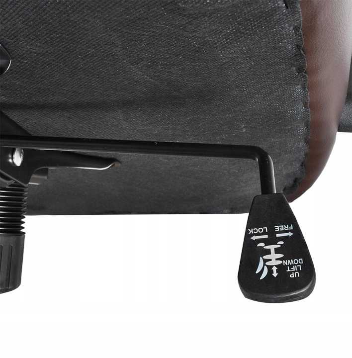 fotel biurowy skóra eko - brązowy malatec