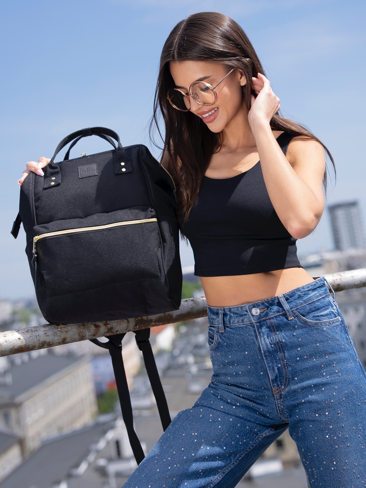 plecak materiałowy ptn alfa-5983 black