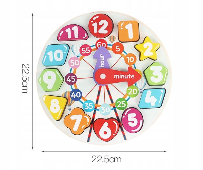 zegar drewniany jhtoy-516