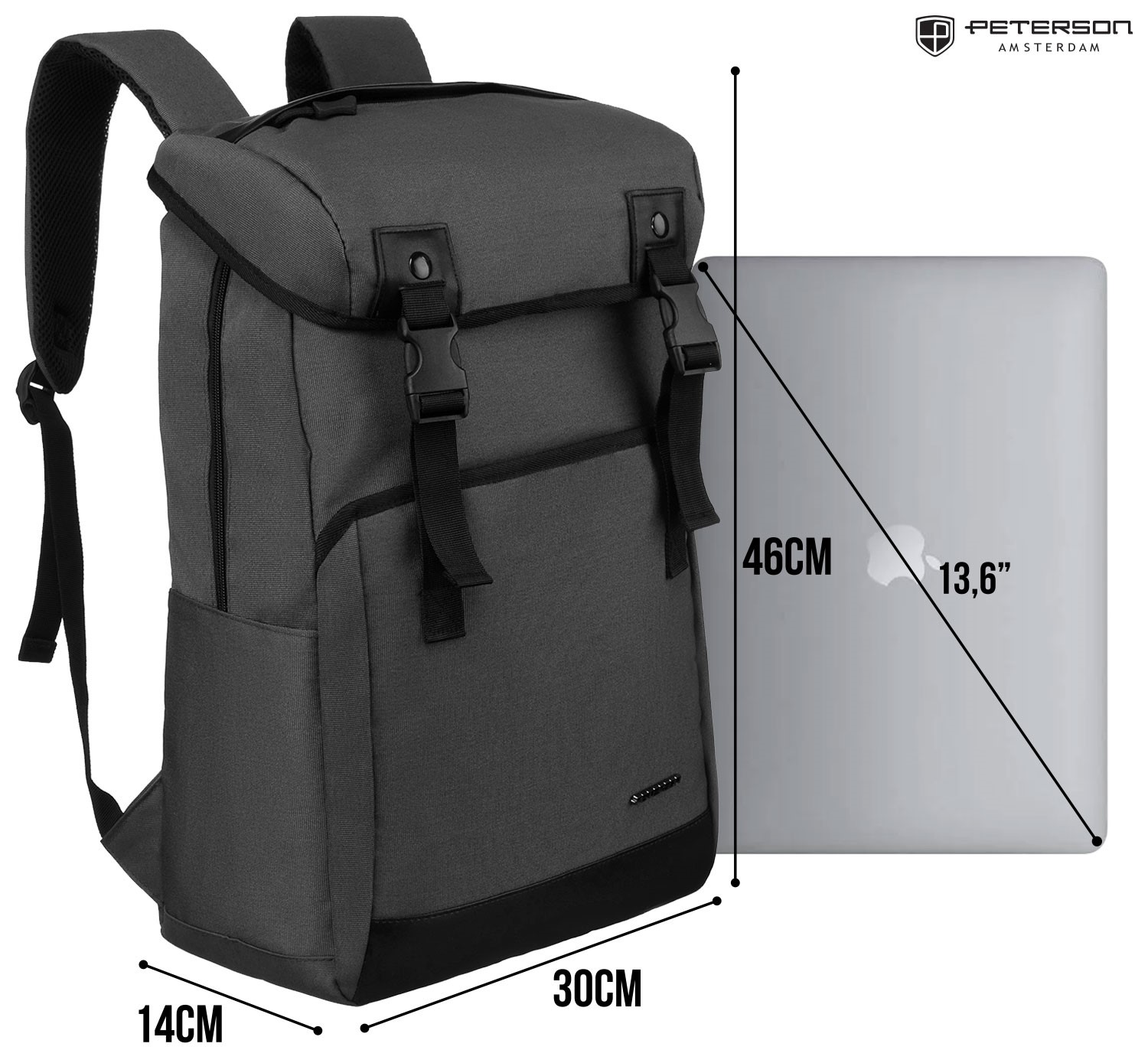 plecak ptn 77713-6715 gray