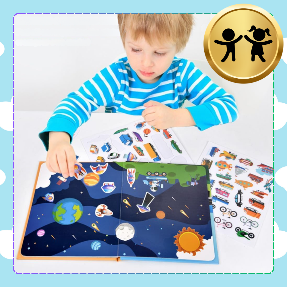 książeczka z naklejkami pojazdami sensoryczna dla dzieci edukacyjna drogi