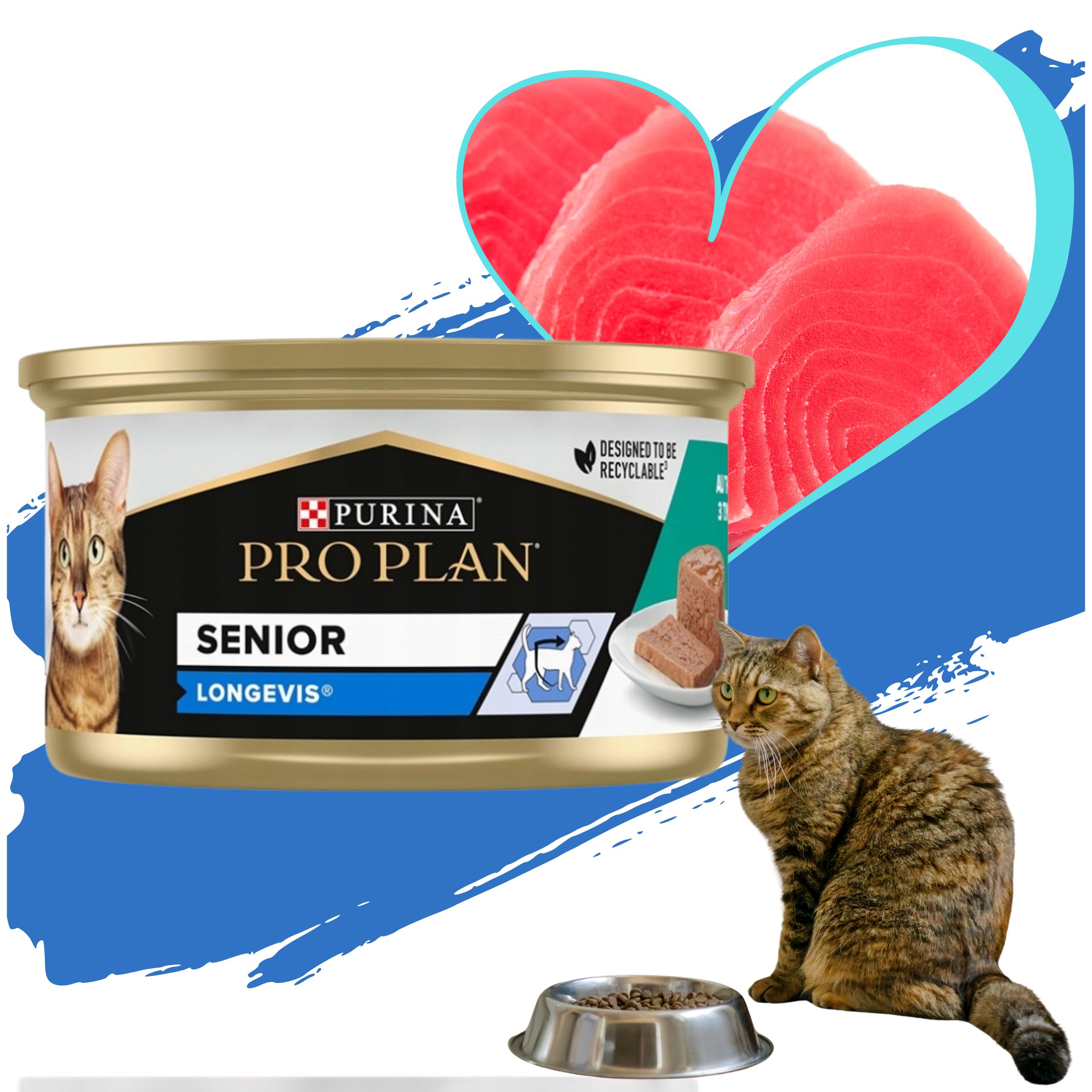 karma mokra dla kota purina pro plan senior kot mousse tuna tuńczyk 85g
