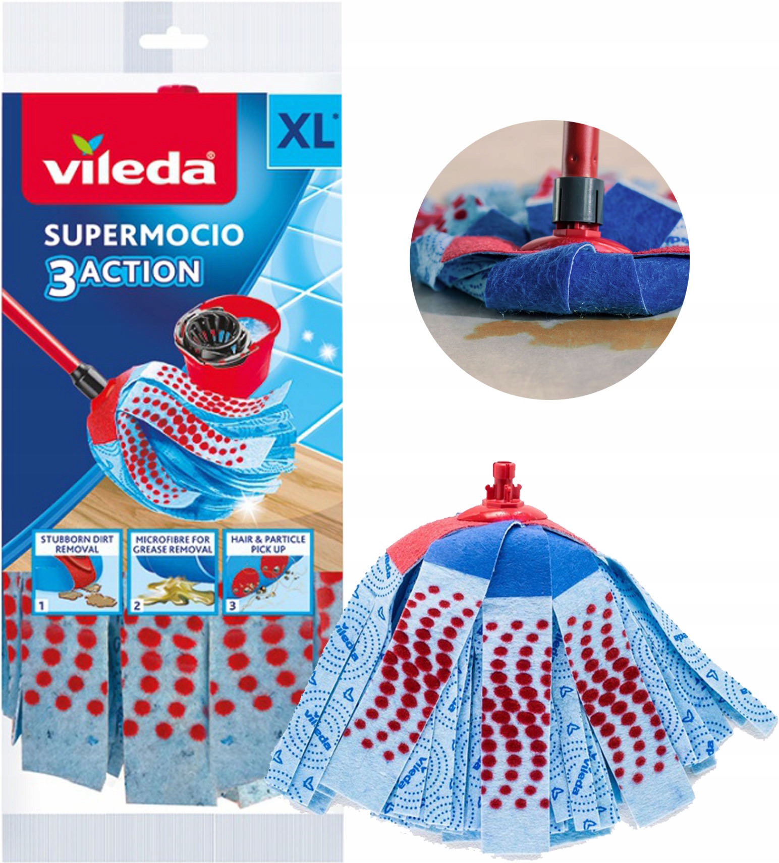 wkład do mopa vileda 3action velour xl