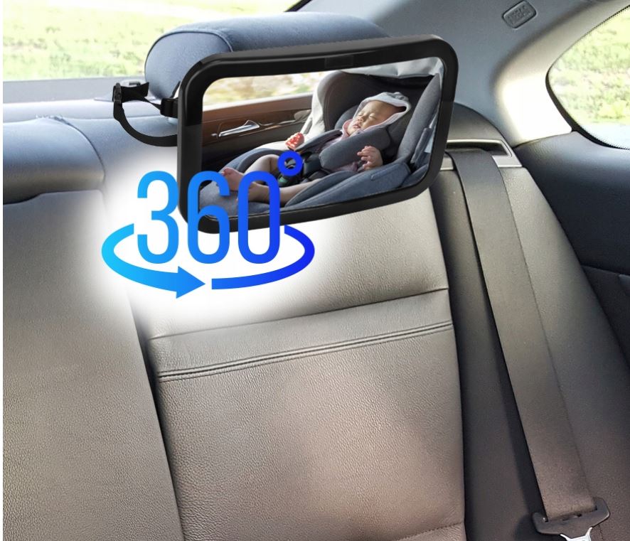 lusterko do obserwacji dziecka w podróży aucie
