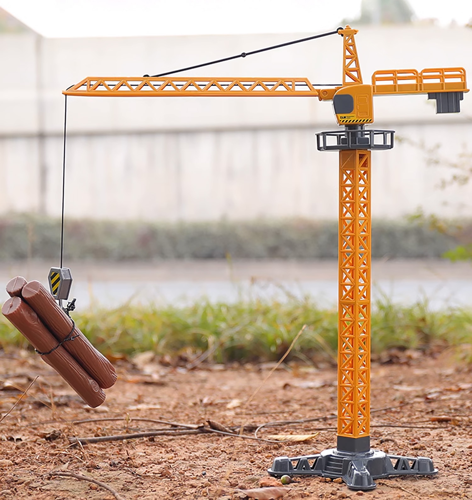 dźwig żuraw  budowlany obrotowy ruchomy budowa 50 elementów + pojazd