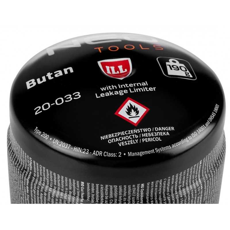 nabój z gazem butan 190g, nabijany