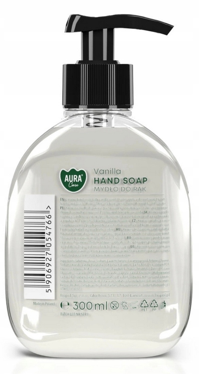 aura care mydło do rąk kremowe wanilia 300 ml z dozownikiem ahs-001-003