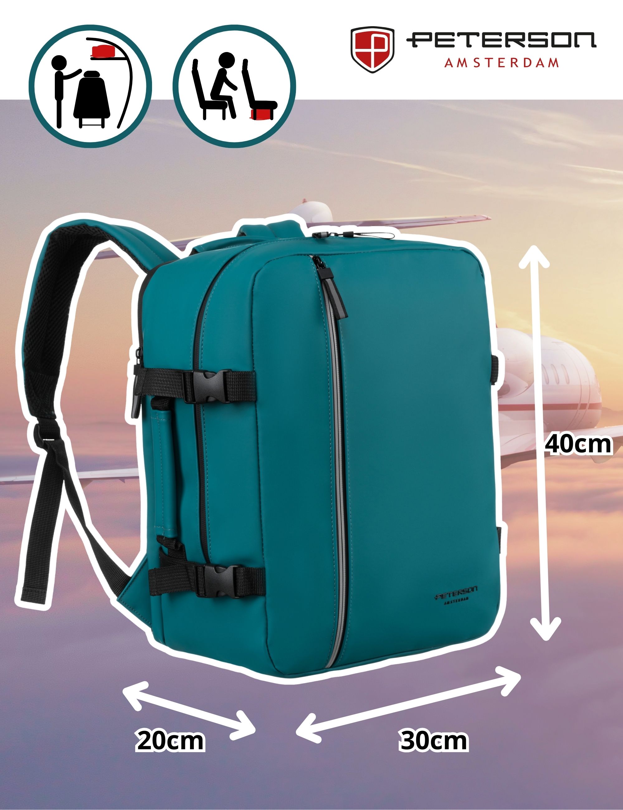 plecak ptn skyline-8657 turquoise