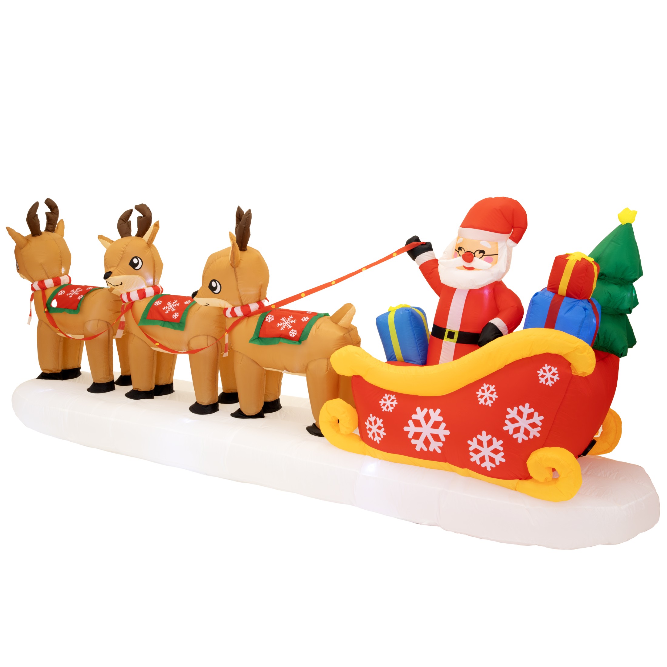 mikołaj nadmuchiwany dekoracja świąteczna sanie renifer dmuchaniec jumihome