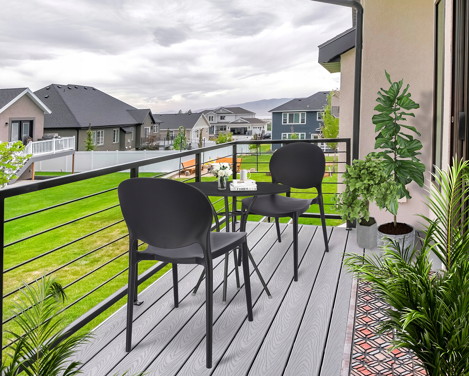 4 x krzesło justin czarne