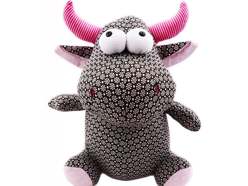 maskotka krowa czarna