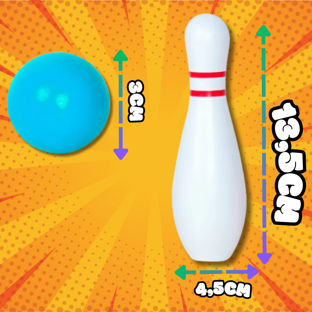 kręgle gra zręcznościowa sensoryczne dla dzieci zabawa bowling białe