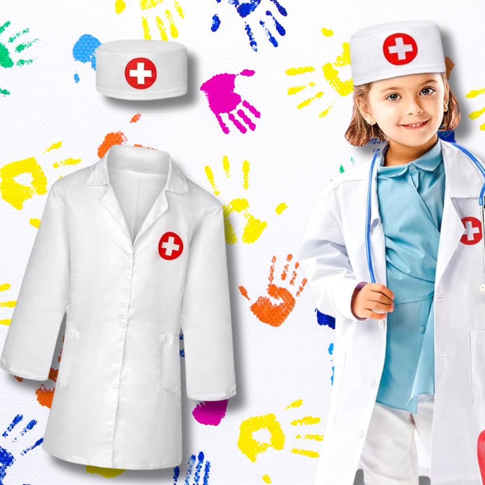 doktor drewniany zestaw lekarski lekarz stetoskop strój dla dzieci