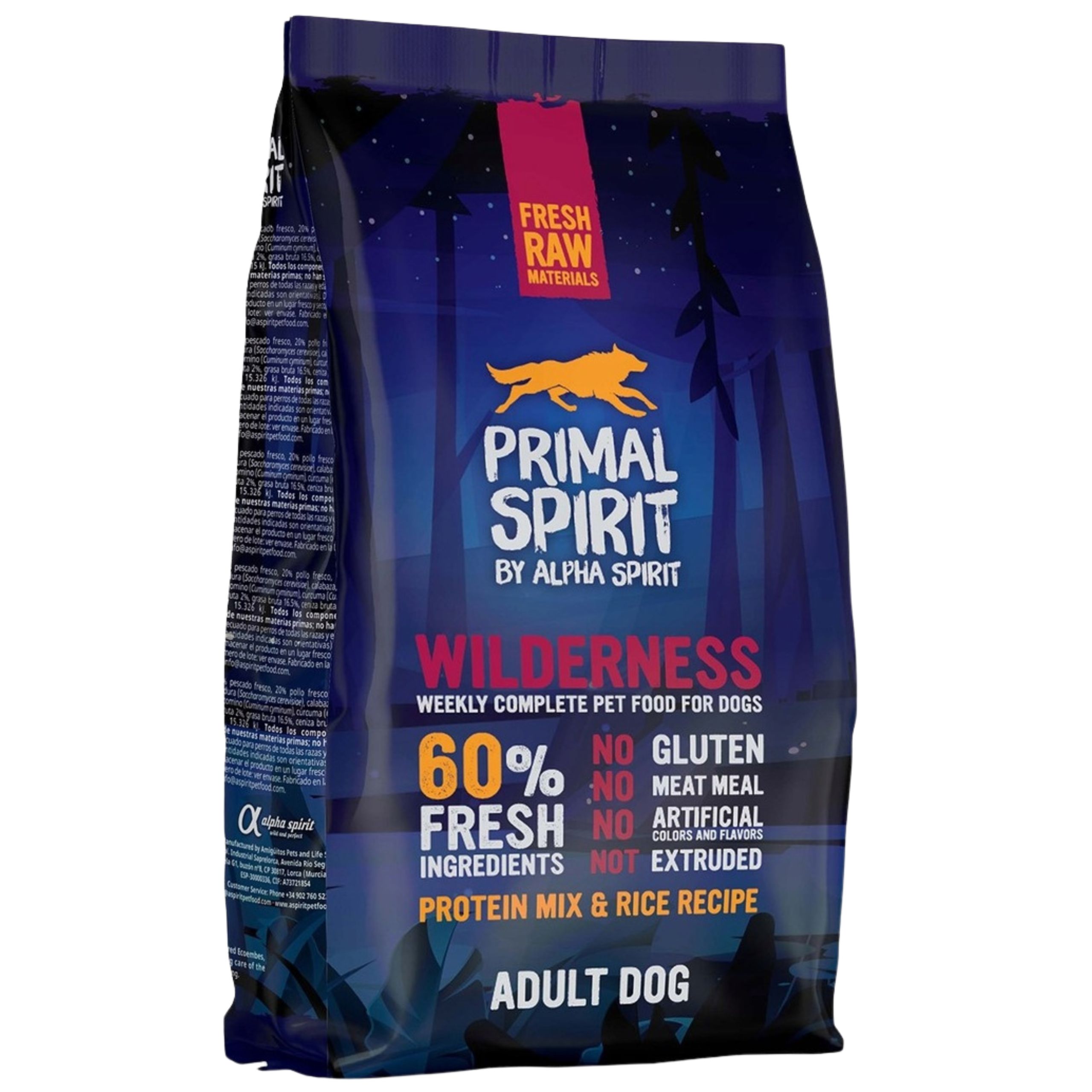 sucha karma dla psa primal spirit wilderness wieprzowina kurczak 1kg