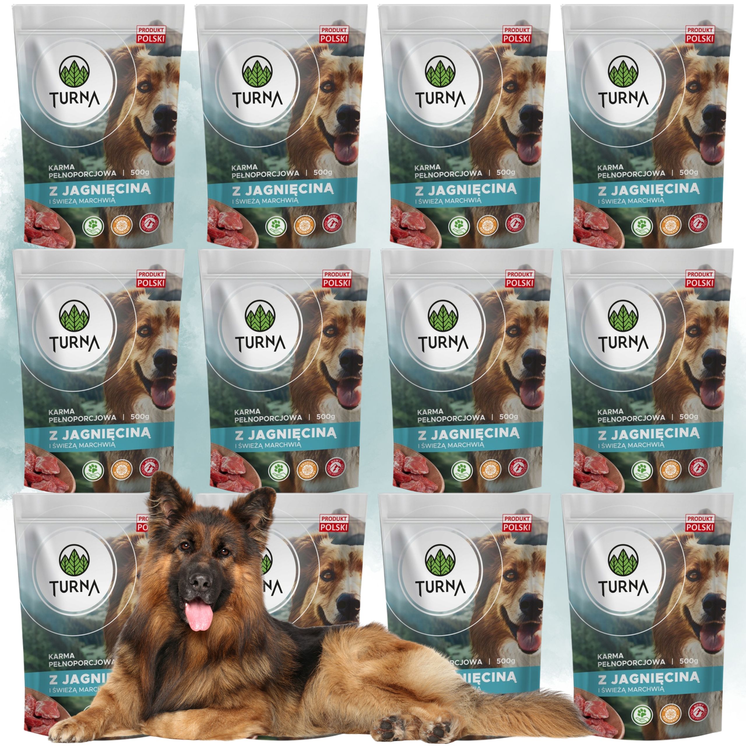 mokra karma dla psa jagnięcina turna 500g alergia psów naturalny skład karm