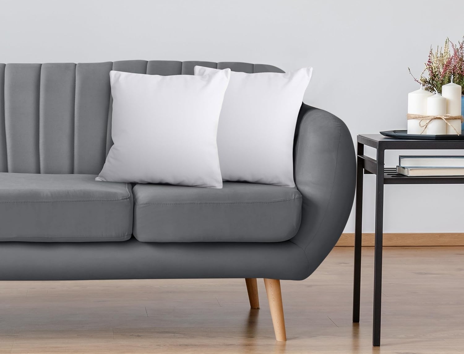 poduszka 40x40 cm antyalergiczna gładka mikrofibra biała silikon