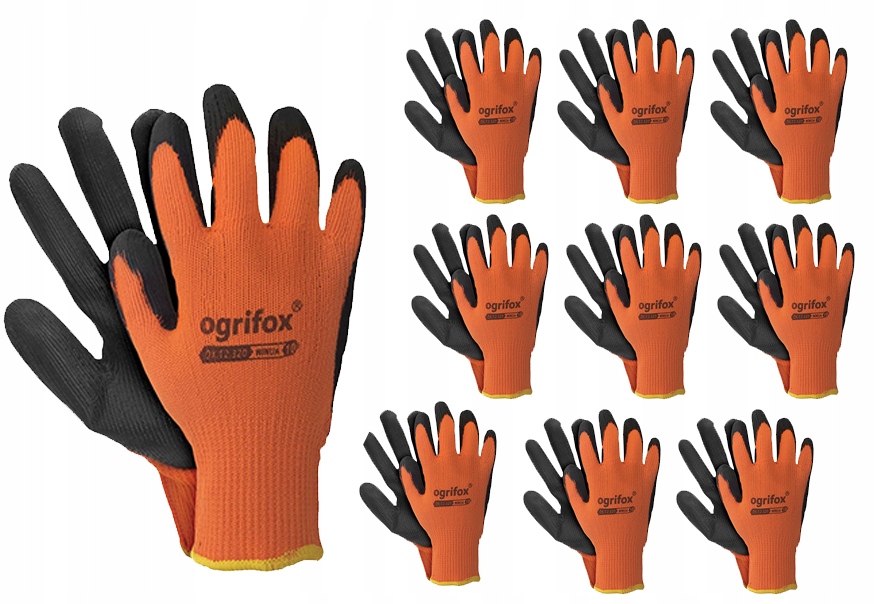 rękawice robocze / ocieplane / pomarańczowo-czarne / rozmiar: 10 - xl
