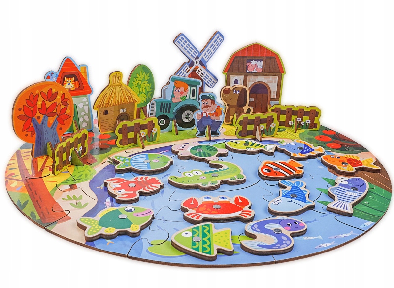 puzzle magnetyczne do łowienia farma zkb-904
