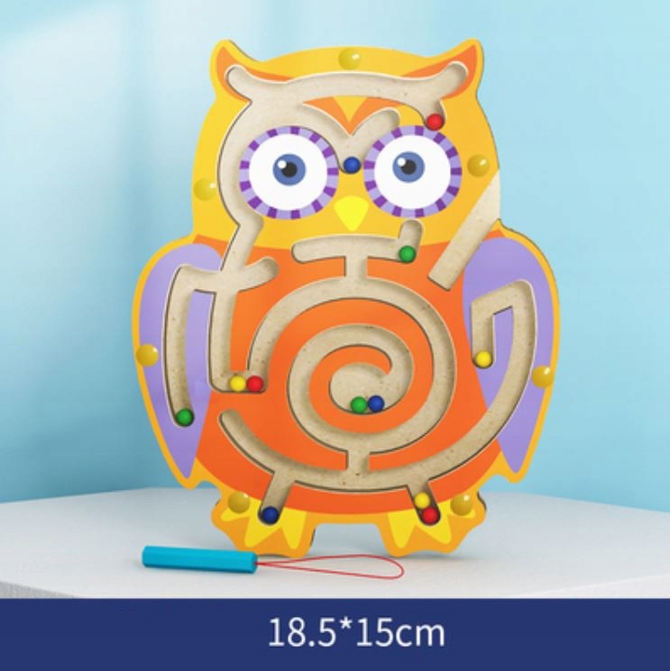drewniany labirynt sowa jhtoy-312
