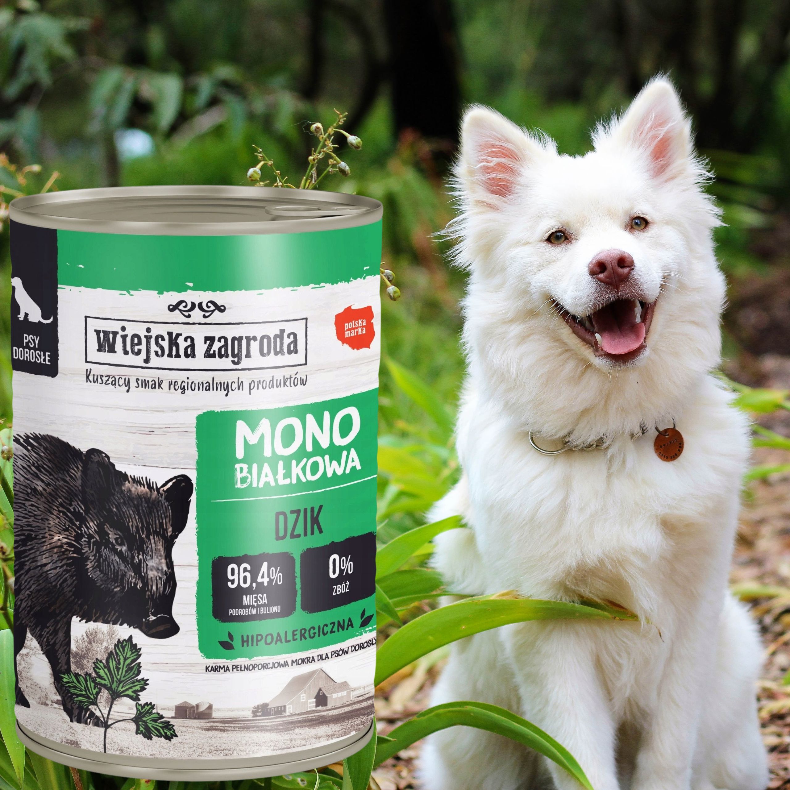mokra karma dla psa dzik 400g monobiałkowa wiejska zagroda hipoalergiczna