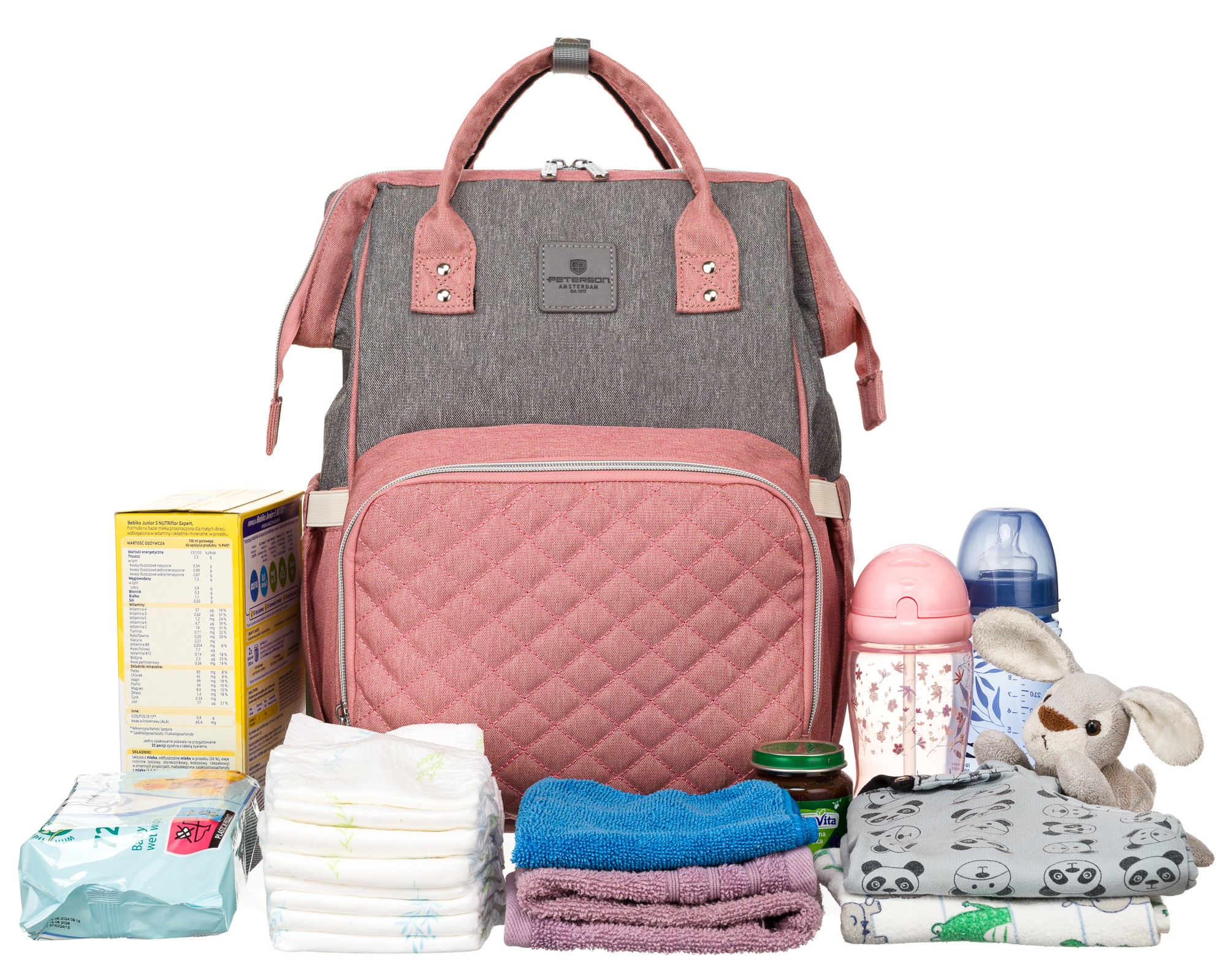 plecak ptn mb3-6012 gray-pink