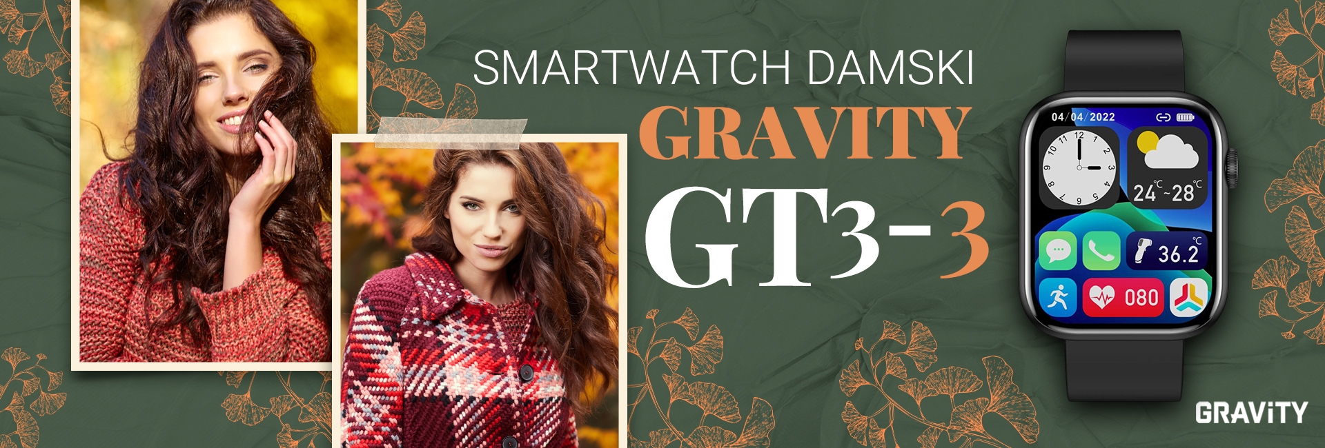 smartwatch damski gravity gt3-3
