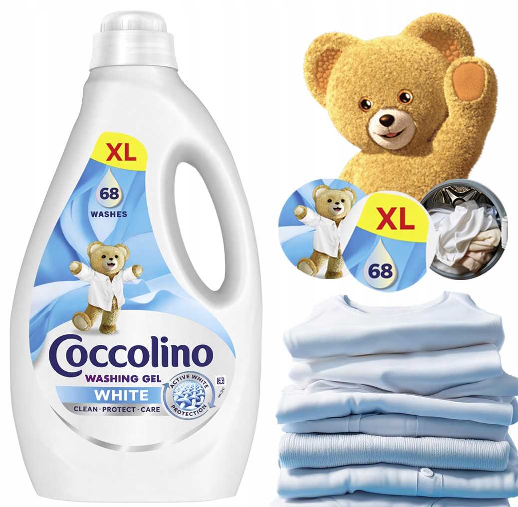 coccolino white xl żel do prania białych tkanin 68 prań 2,72l