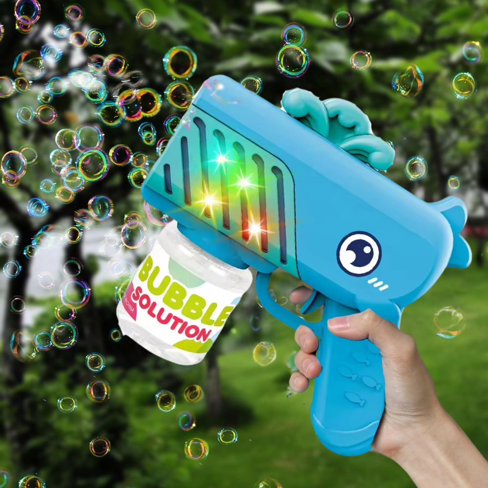 pistolet na bańki mydlane aparat do tworzenia baniek mydlanych + płyn