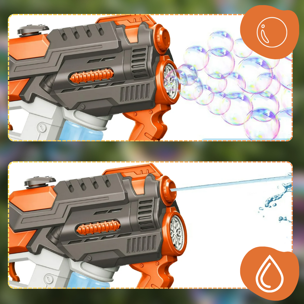 pistolet na bańki i wodę elektryczny automatyczny karabin wodny 2w1