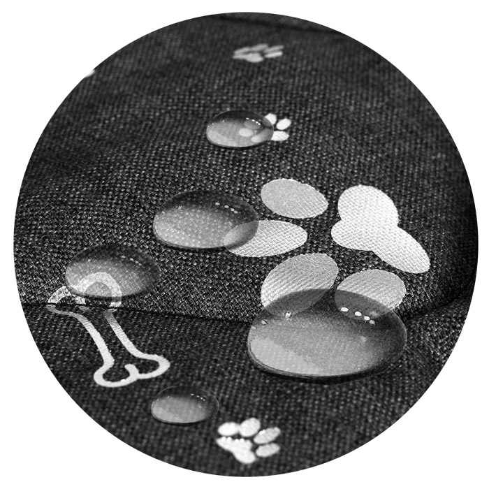 legowisko dla psa mata 120x80 cm wodoodporne kości srebrne