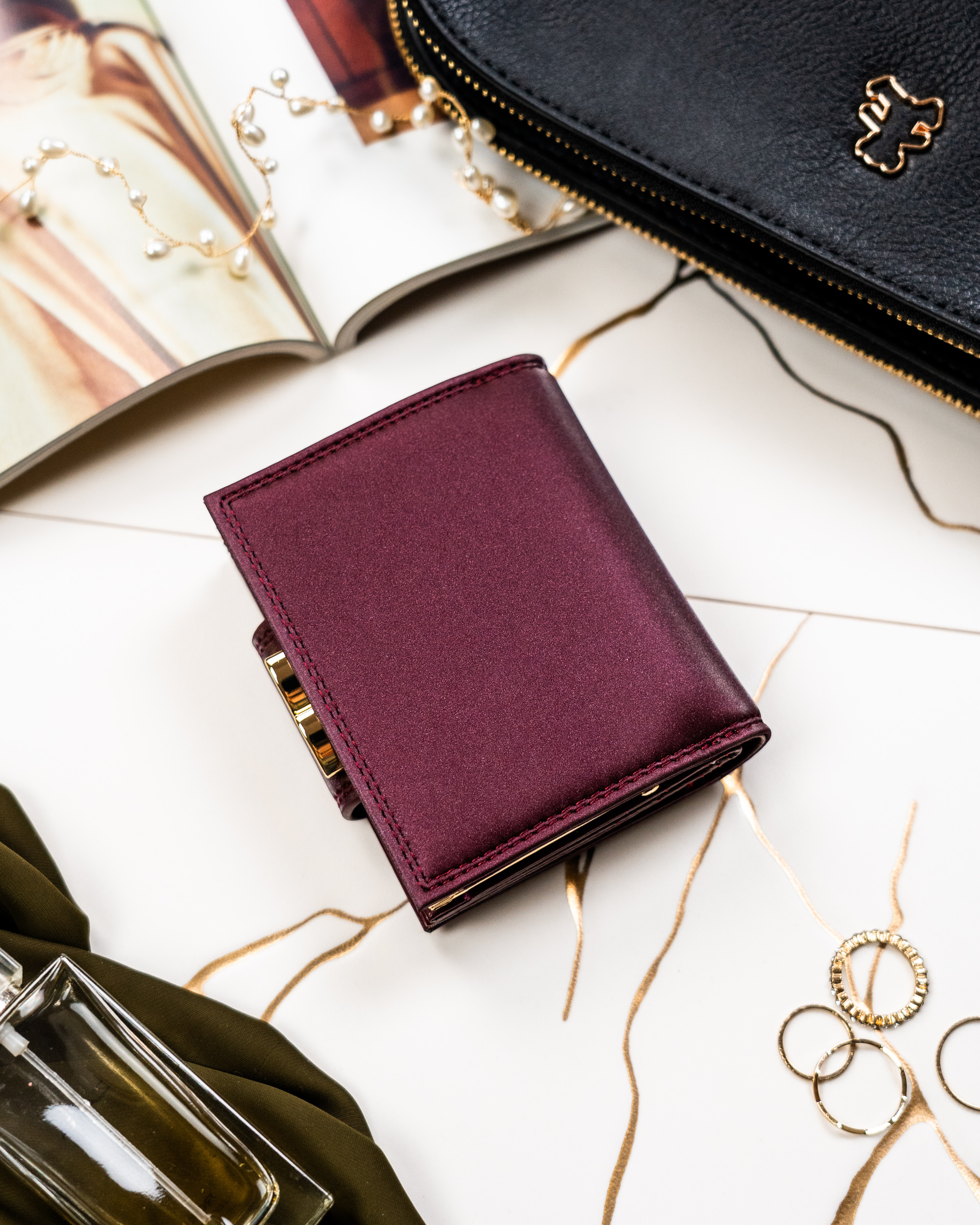 portfel damski skóra+pu ptn ps329-hnl-2982 purple