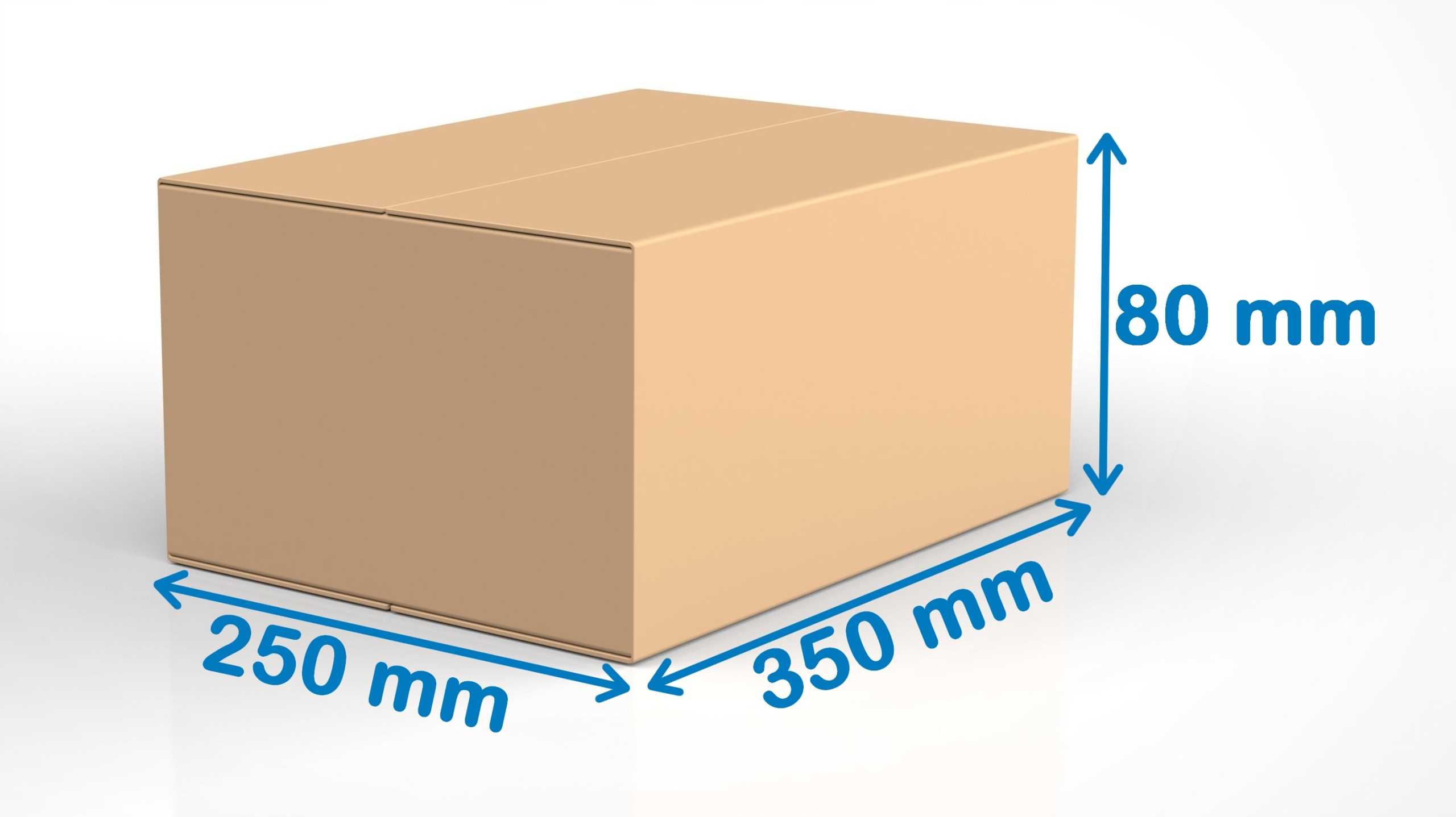 karton klapowy 350x250x80mm 320g/m2