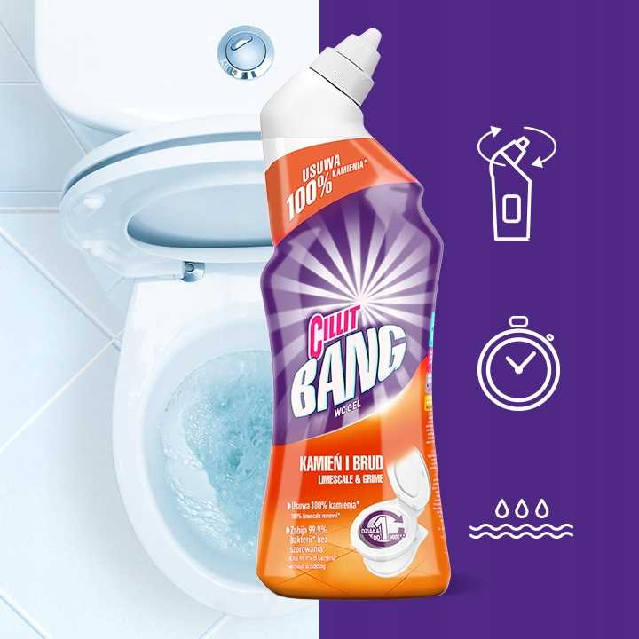 cillit bang żel do toalet - kamień i rdza 750ml