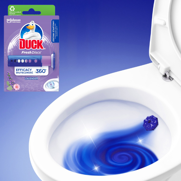 duck fresh discs lavender - żelowy krążek do toalety 36ml + aplikator