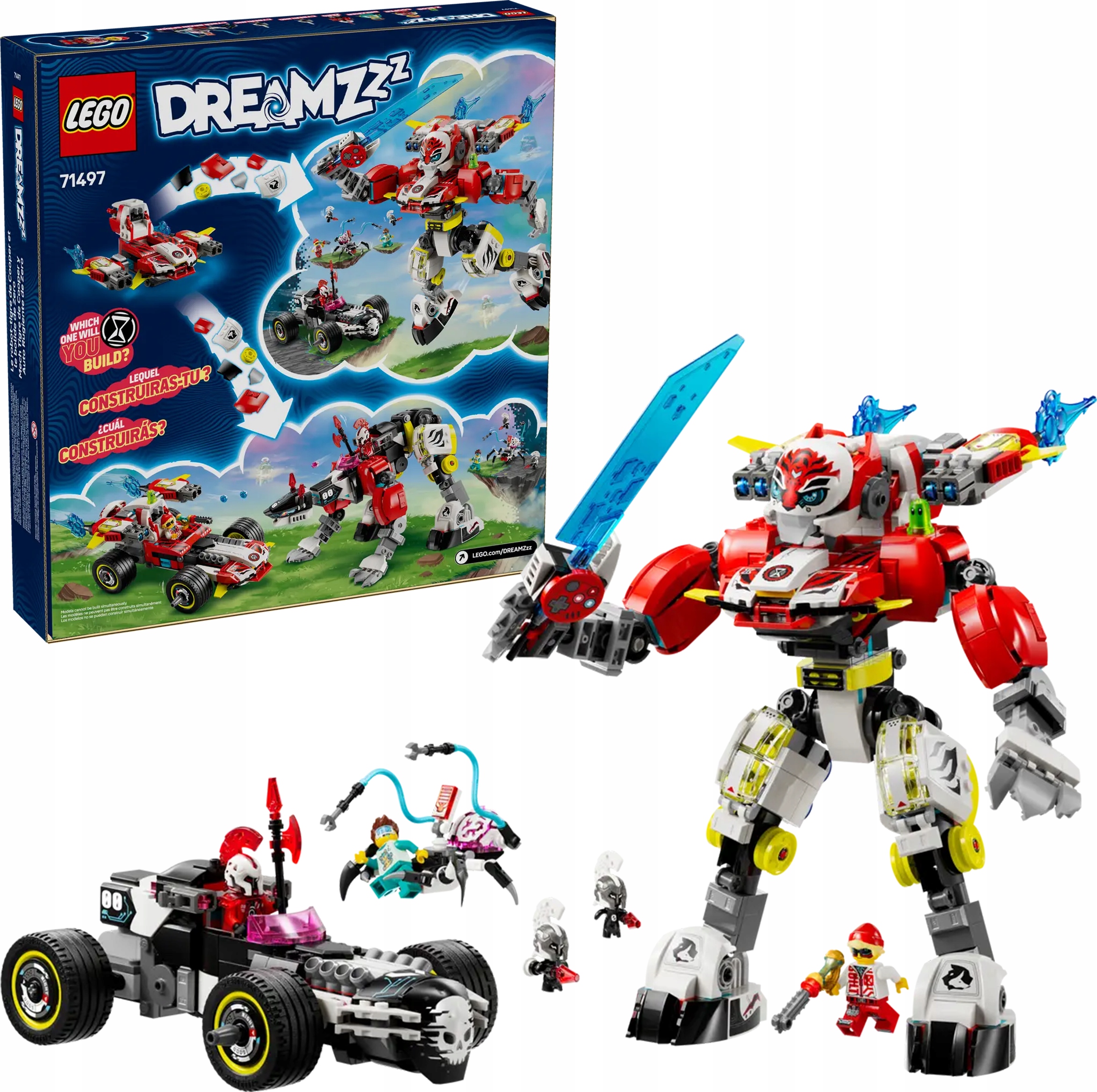 71497 - lego dreamzzz - tygrysi mech coopera i hot rod zero