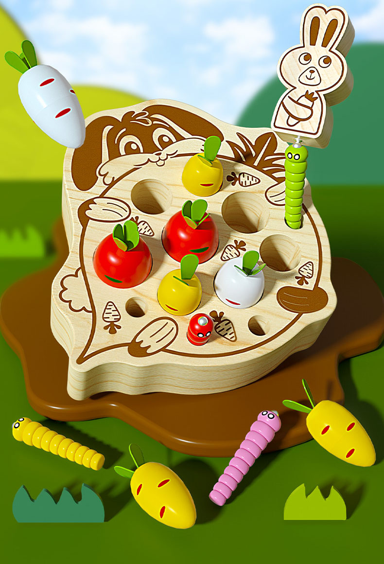 łapanie robaczków gra logiczna zręcznościowa królik marchewki jhtoy-566