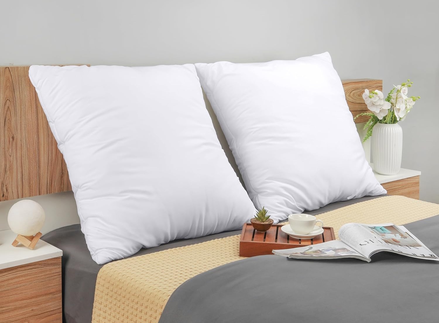 poduszka 70x80 cm antyalergiczna gładka mikrofibra biała silikon