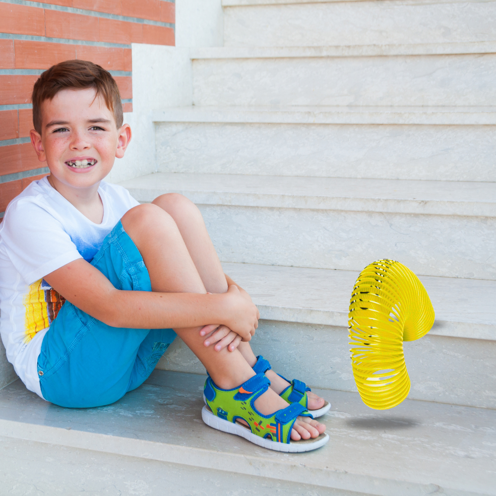 sprężyna dla dzieci magiczna sprężynka magic springs emoji żółta