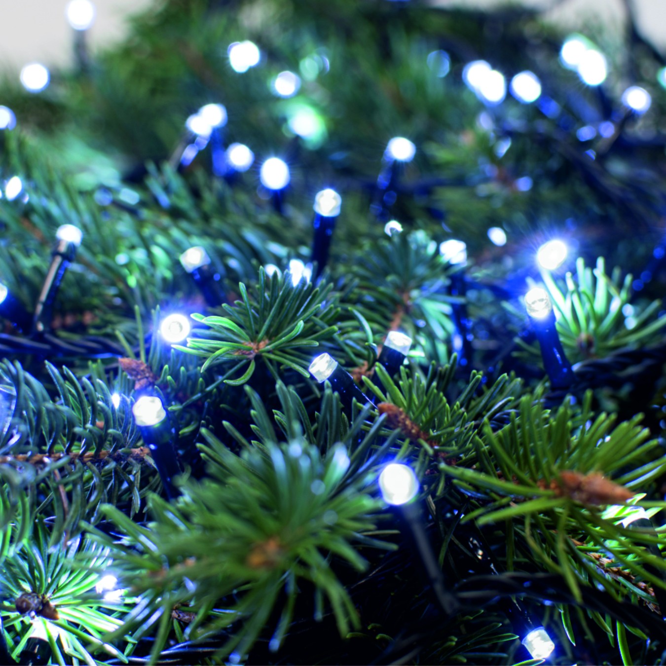 lampki choinkowe 400 led - zimne białe na choinkę świąteczne girlanda