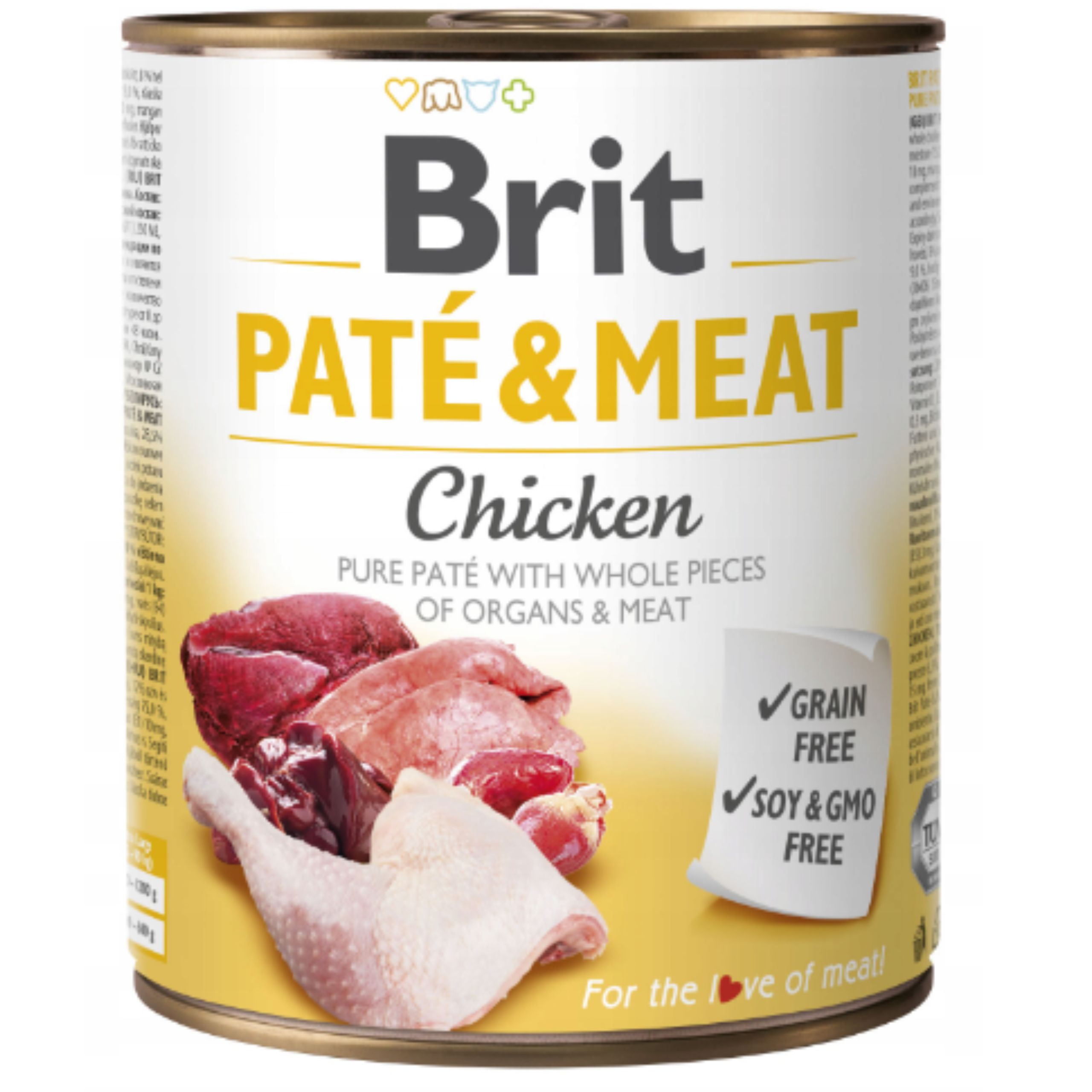 mokra karma dla psa z kurczakiem brit pate&meat chicken 800 g bezzbożowa