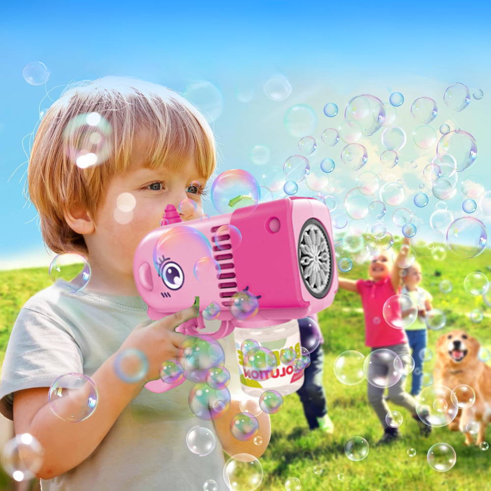 pistolet na bańki mydlane aparat do tworzenia baniek mydlanych + płyn