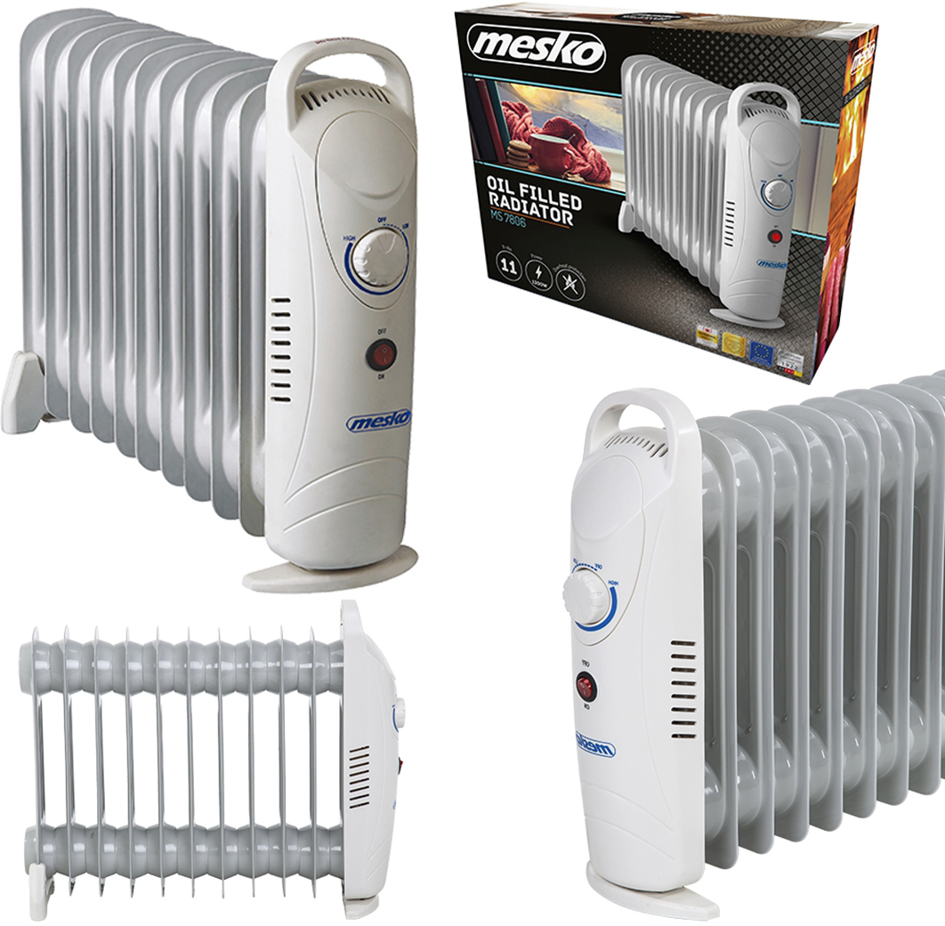 grzejnik olejowy (11 żeberek) 1200w mesko ms 7806