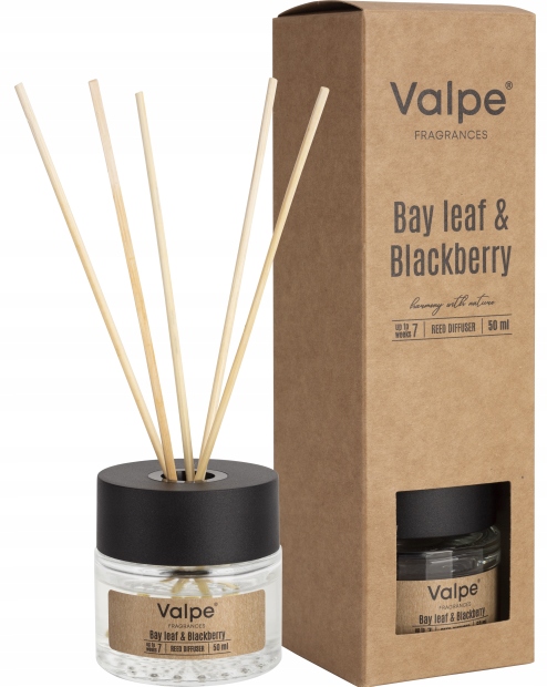 valpe dyfuzor zapachowy z patyczkami liść laurowy - jeżyna 50 ml dz50-325