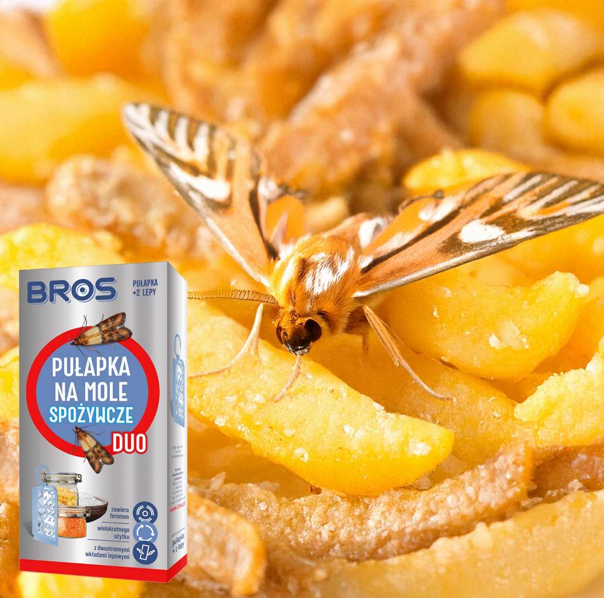 bros - pułapka na mole spożywcze duo + 2 wkłady