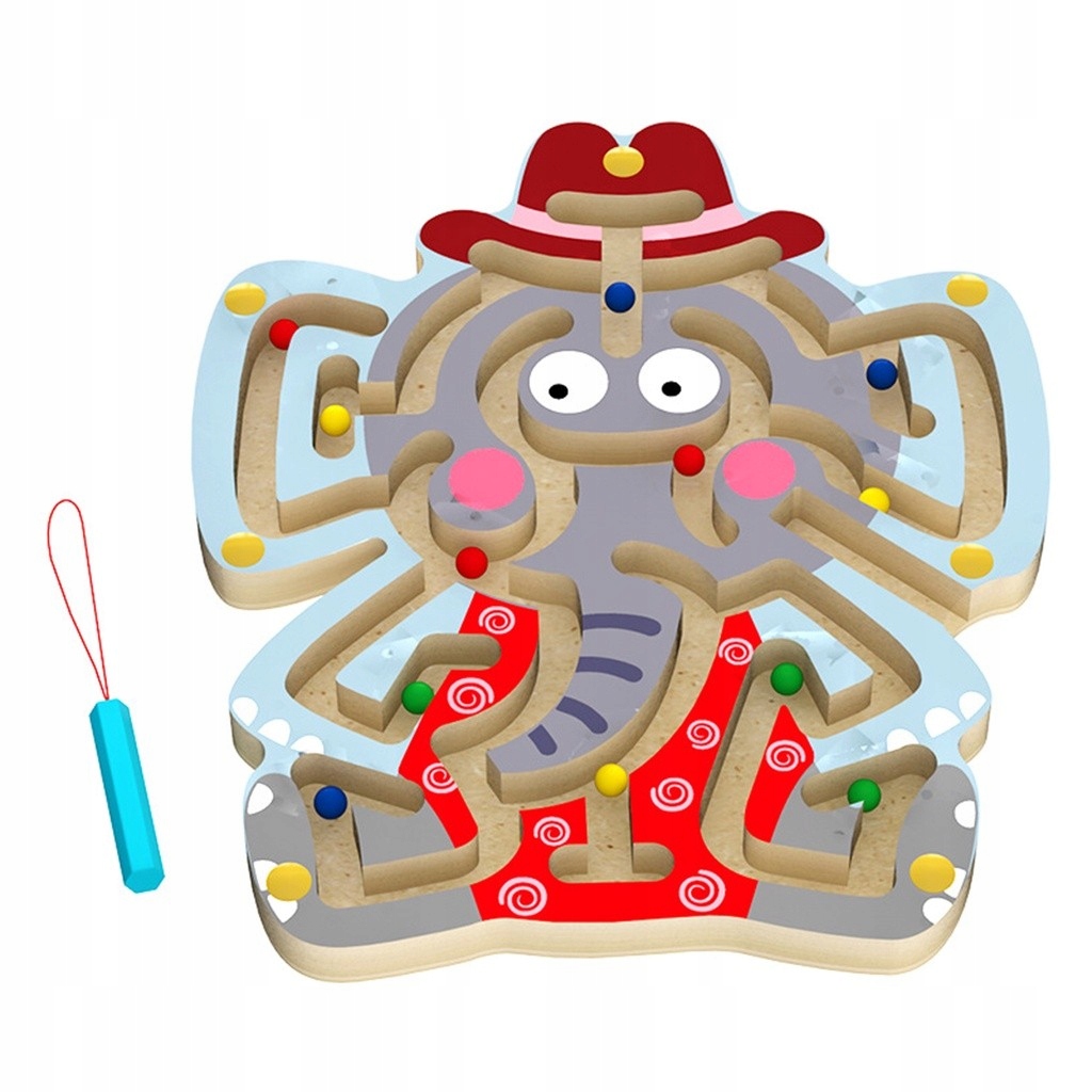 drewniany labirynt słoń jhtoy-312
