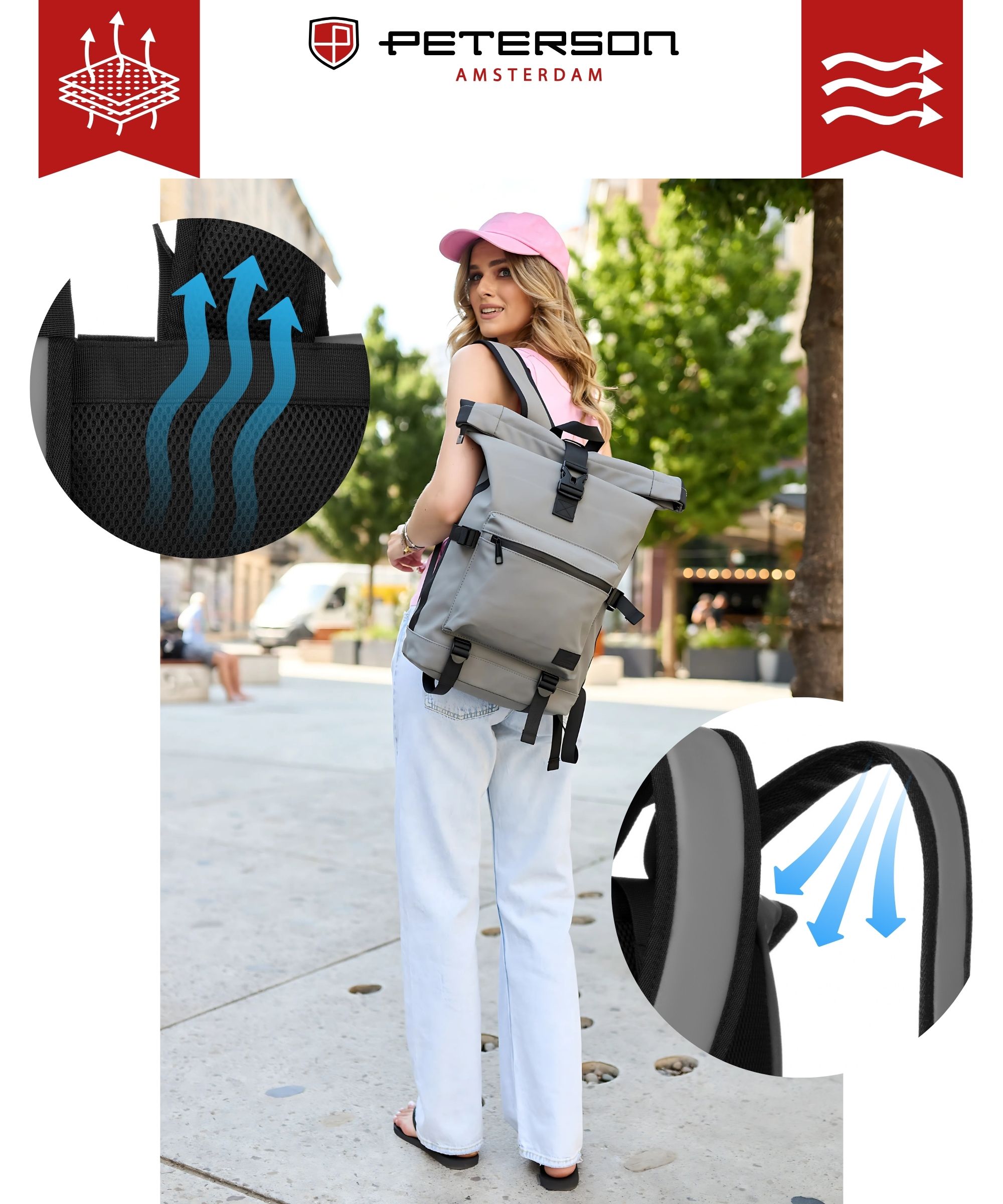 plecak miejski ptn nairobi-9121 gray