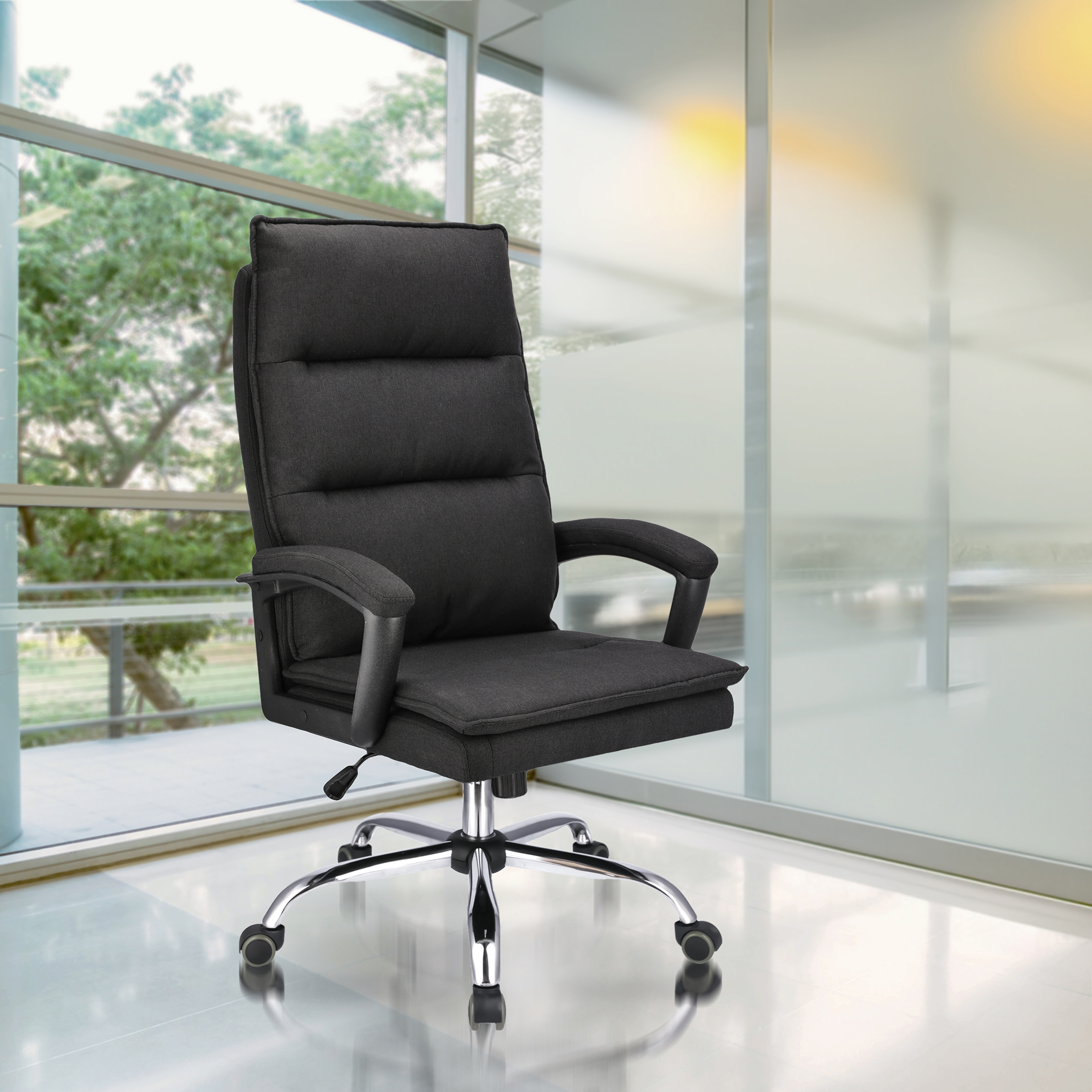 fotel biurowy espo tkanina czarny